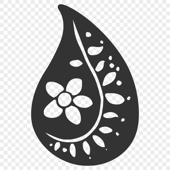 Ornate paisley shape design made from vector art for digital use in various formats including SVG.