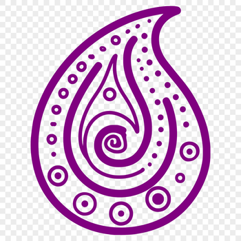 Ornate paisley pattern design featuring intricate shapes and lines.