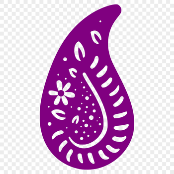 A stylized ornate paisley shape designed as vector art for various applications.