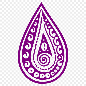 An ornate paisley shape designed for use as vector art in digital design projects.