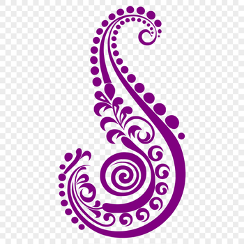 Ornate paisley pattern design in vector format.