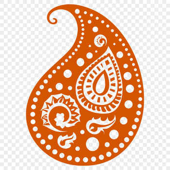 Ornate paisley shape, a classic design element used in vector art and clipart.
