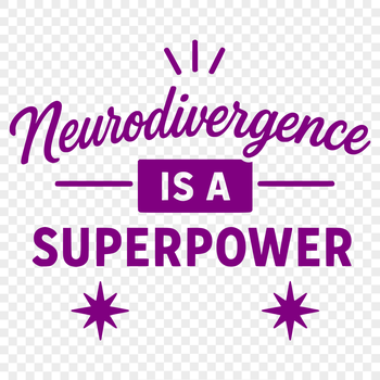 A vector graphic illustration with bold typography highlighting the importance of neurodiversity acceptance.