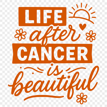 Inspirational quotes from cancer survivors, vector graphic designed for personal or commercial use.