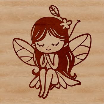 A whimsical mythical creature from a fairy tale, designed as a vector graphic.