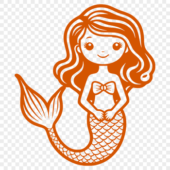 A mythical underwater creature with human upper body and fish lower body, designed as a vector graphic.