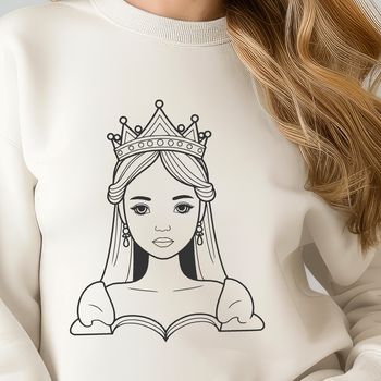 A princess illustration created as a vector graphic.