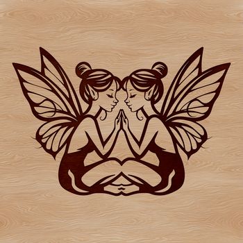 Colorful illustration of a mythical fairy from a fairy tale, created as a vector graphic.