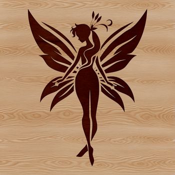 A colorful illustration of a mythical fairy character from a traditional fairy tale, created as a vector graphic.