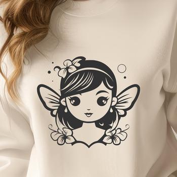 Cute Fairy SVG, PNG, PDF And DXF Files