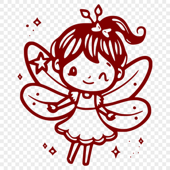 A colorful illustration of a mythical creature with delicate wings, depicted in full body from head to toe.