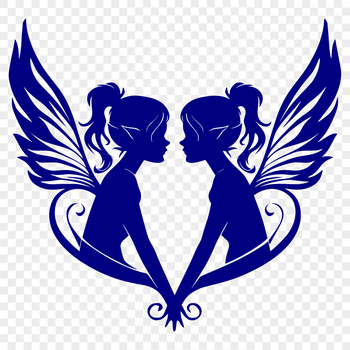 A stylized silhouette of a mythical creature, often featured in fairy tales, created as vector art.