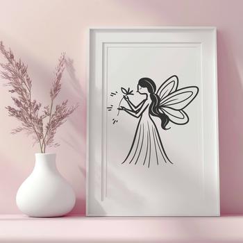 Artistic Fairy Stencil