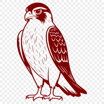Vector illustration of a falcon in flight, ideal for commercial or personal use with cutting machines.