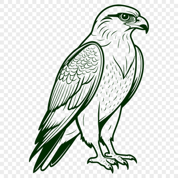 Falcon vector graphic illustration