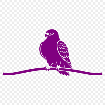 Illustrative image of a falcon in flight, suitable for vector art and cutting machine designs.