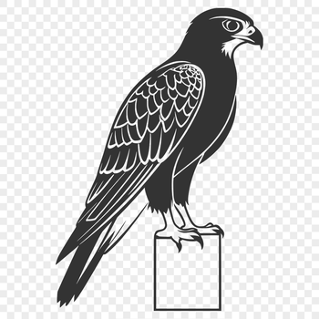Vector illustration of a falcon bird in flight, suitable for commercial and personal use, free to download.
