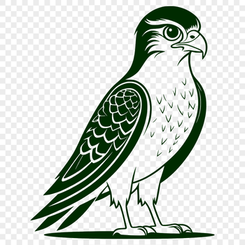 A detailed illustration of a bird of prey in mid-flight, perfect for cutting or laser engraving projects.