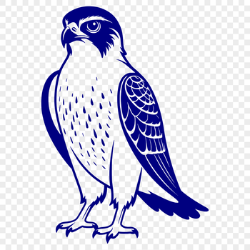 Vector illustration of a falcon in flight, ideal for cutting machines and laser engraving.