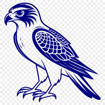 A vector illustration of a falcon in flight, suitable for commercial use.