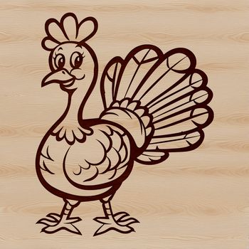 A detailed illustration of a farm animal, commonly associated with the Christmas season.
