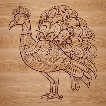 A stylized illustration of a turkey, suitable for various designs and projects.