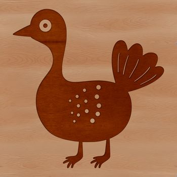 A realistic illustration of a farm-raised turkey, suitable for graphic design projects.