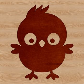 An SVG design featuring a cute chick perched on top of a grassy mound.