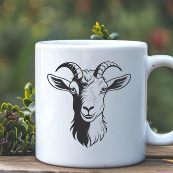 A simple illustration of a goat suitable for graphic design projects.