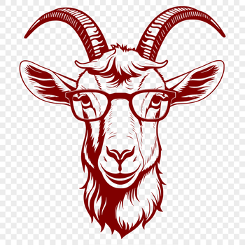 Vector illustration of a goat, suitable for cutting machines and digital design projects.