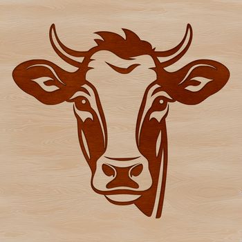 A detailed vector graphic of a cow, ideal for crafting and cutting machine use.
