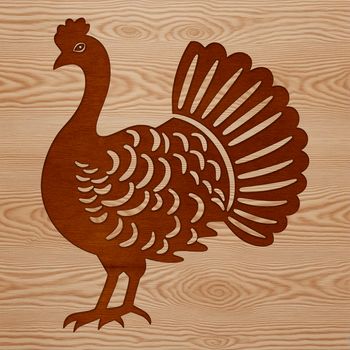 A vector design of a domesticated bird often served as the centerpiece during holiday feasts.