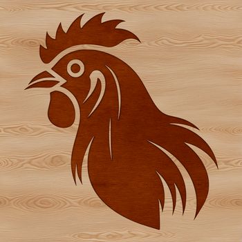 A detailed illustration of a chicken's head, suitable for vector design and cutting machine projects.