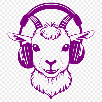 A simple illustration of a goat on a white background.