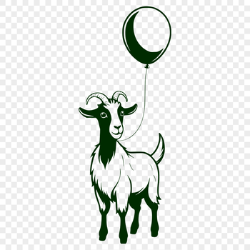 A illustration of a goat, suitable for vector art design.