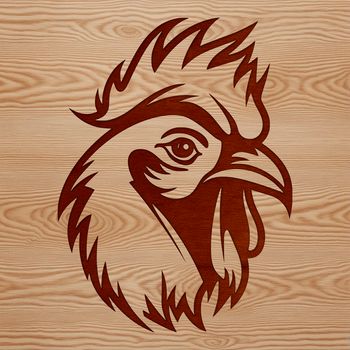 A high-quality illustration of a chicken's head, suitable for commercial or personal use in various design projects.