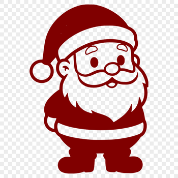 A digital illustration of Santa Claus in a traditional red suit.