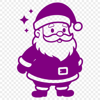 An SVG file containing a high-resolution silhouette of Father Christmas in traditional attire.