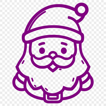 A vector illustration of a jovial man in red clothing with white trim, typically associated with Christmas festivities.