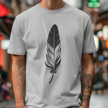 A single isolated illustration of a bird's feather in vector format.