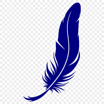 A single feather illustration created using vector art.