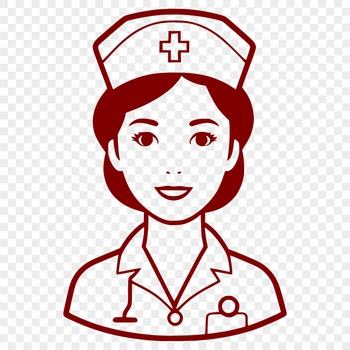 Female healthcare professional in a nurse's uniform.