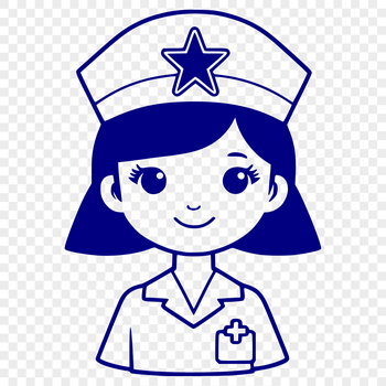 Female nurse depicted in vector format, suitable for commercial or personal projects requiring a professional image.