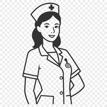Female nurse in uniform, ready for work.