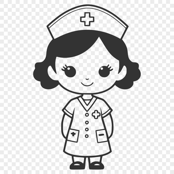 A female figure dressed in a nurse's uniform, representing the nursing profession.