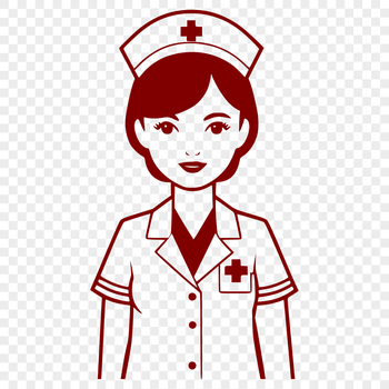 Female healthcare professional in a nurse uniform.