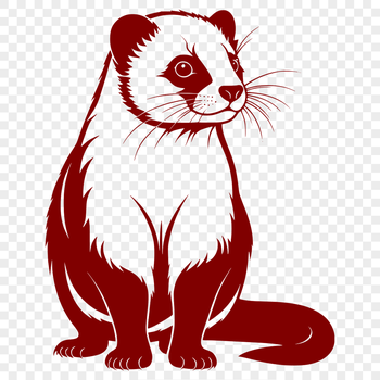 Vector illustration of a ferret, suitable for commercial or personal use with cutting machines like Cricut.