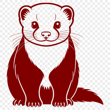 A high-quality digital illustration of a ferret.