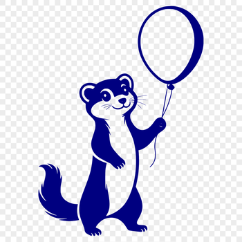 Ferret animal silhouette in vector format.