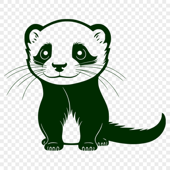 Ferret vector illustration suitable for commercial and personal use, designed for cutting machines and laser engraving.